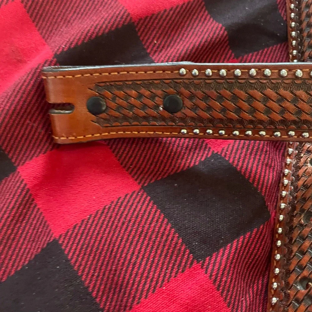 Ranger Belt Company Kids Western Star Rhinestone Cowhide Leather‎ Belt Size 28